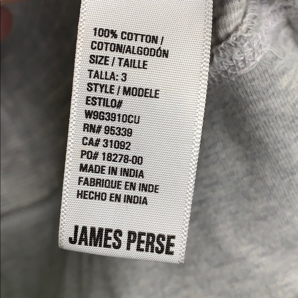 James Perse 3 grey and white sweatshirt top (gg) - Picture 5 of 5